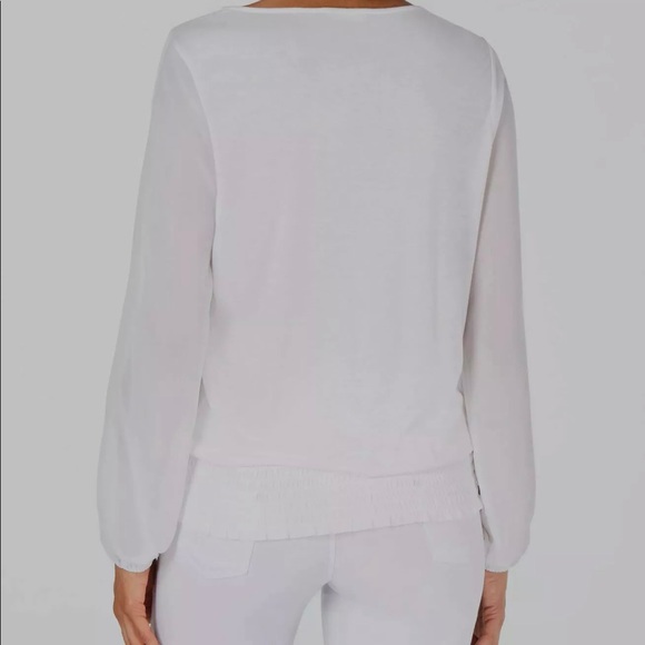 INC International Concepts White Cold-Shoulder Top - Picture 3 of 4